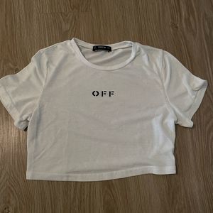 FREE WITH BUNDLE SHEIN “off white” t shirt - s